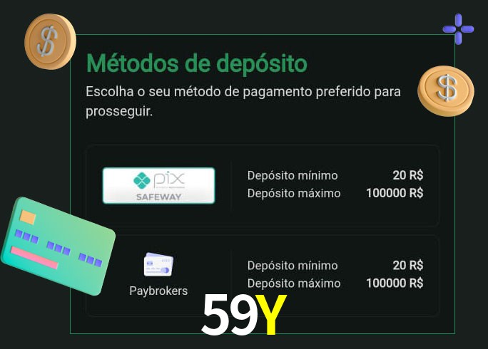 O cassino 59Y oferece uma grande variedade de métodos de pagamento